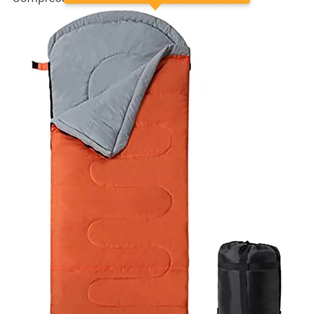 NWOT Pacific Pass -1C Adult Sleeping Bag with Compression Stuff Sack